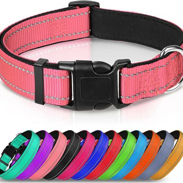 Collier réfléchissant en nylon rembourré respirant