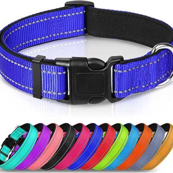 Collier réfléchissant en nylon rembourré respirant