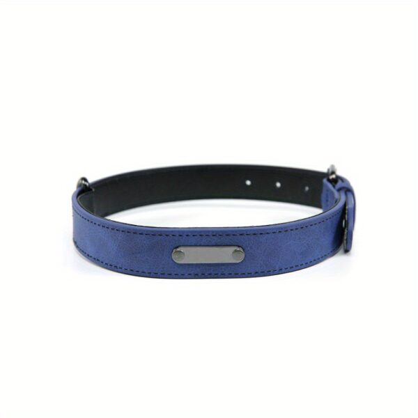 Collier Pour Chien En Cuir Personnalisé bleu