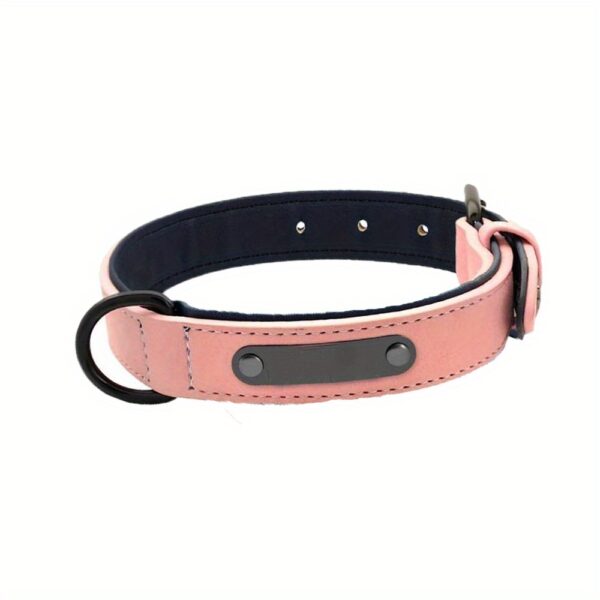 Collier Pour Chien En Cuir Personnalisé rose