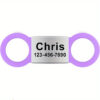 Étiquette violette De Chien Personnalisée - L'identification élégante pour votre animal de compagnie.