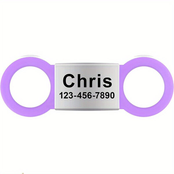 Étiquette violette De Chien Personnalisée - L'identification élégante pour votre animal de compagnie.