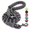 LAISSE REFLECHISSANTE CORDE DE TRACTION COLORIS NOIR