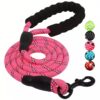 LAISSE REFLECHISSANTE CORDE DE TRACTION COLORIS ROSE